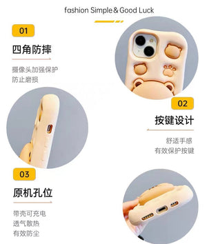 Kawaii Bear Phone Case for iPhone 11/11pro max/12/12pro max/13/13pro/13pro max/14/14pro/14pro max/15/15pro/15pro max PN6942 - Bear Hugs
