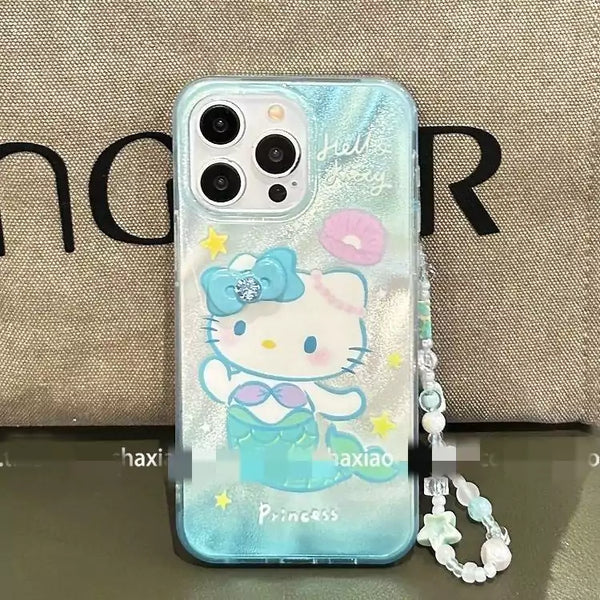 Hello Kitty Mermaid Princess Phone Case with Phone Charm - Bear Hugs