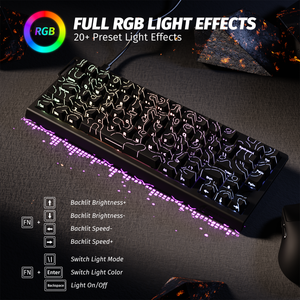 ATTACK SHARK X68 HE Rapid Trigger Keyboard Magnetic Switch - Bear Hugs