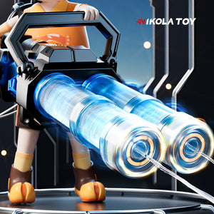 High Speed Shooting Dual Muzzle Gatling Water Gun Backpack (Muzzle LED) - Bear Hugs