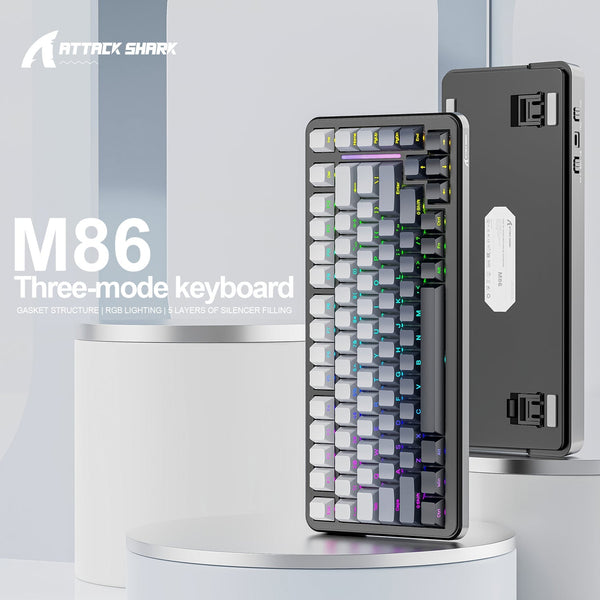 ATTACK SHARK M86 Tri-mode Gasket Mechanical Keyboard - Bear Hugs