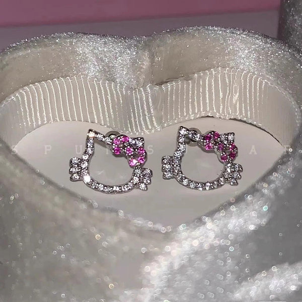 Sparkling HelloKitty Whisper Ear Cartilage Clips