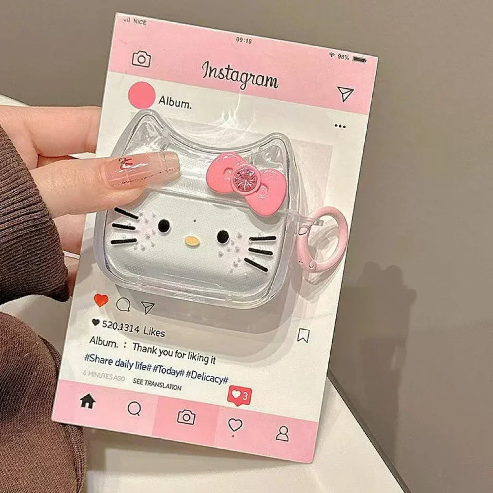 HelloKitty Crystal View AirPods Case - Bear Hugs