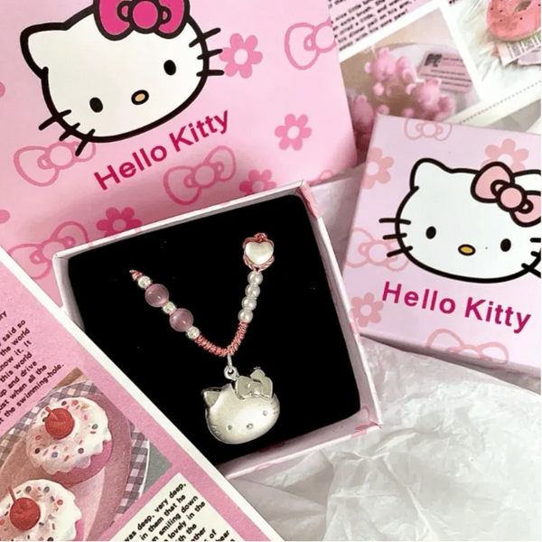 HelloKitty Silver Charmsilver Necklace - Bear Hugs