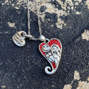 Sally & Jack Skellington Couple Necklace Set