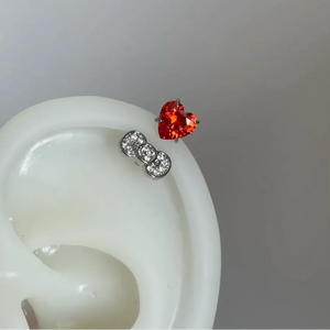 Stainless Steel Kitty Bow Helix Earring - Bear Hugs