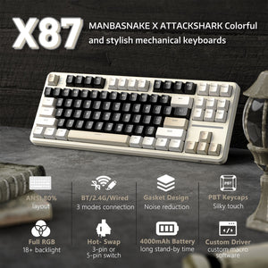 ATTACK SHARK X87 Tri-Mode Gasket Mechanical Keyboard