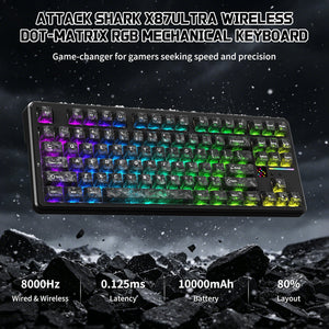 ATTACK SHARK X87 ULTRA Wireless Mechanical Keyboard With 8K Wireless Receiver - Bear Hugs