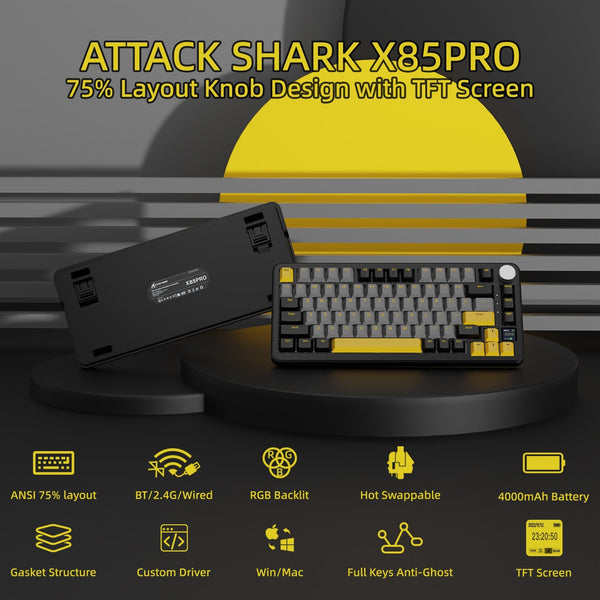 ATTACK SHARK X85 PRO QMK Mechanical Keyboard