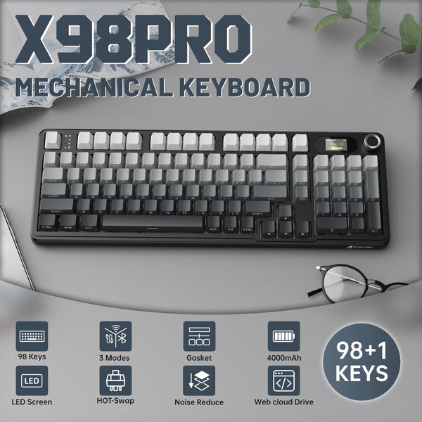 ATTACK SHARK X98PRO Wireless Gaming Keyboard - Bear Hugs