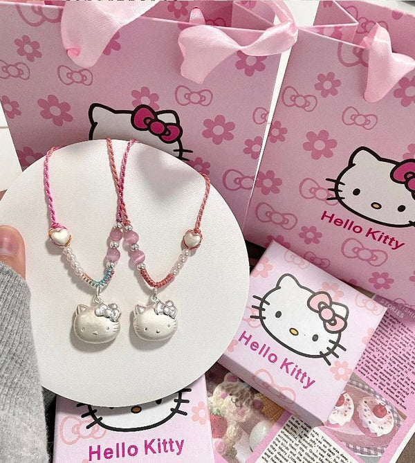 HelloKitty Silver Charmsilver Necklace - Bear Hugs