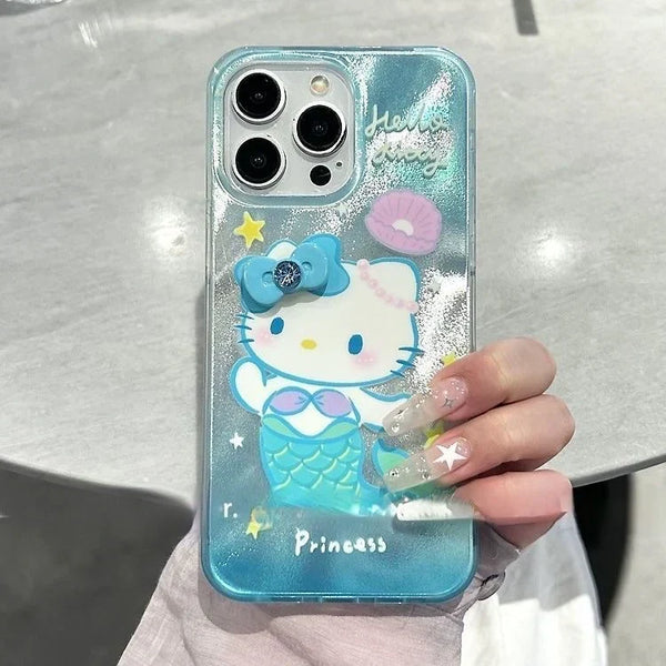 Hello Kitty Mermaid Princess Phone Case with Phone Charm - Bear Hugs