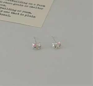 Silver HK Stud Earrings– Matte Finish - Bear Hugs