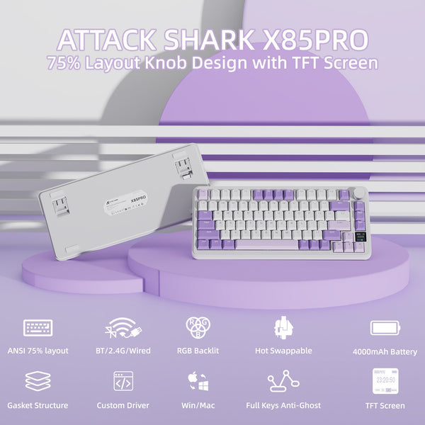 ATTACK SHARK X85 PRO QMK Mechanical Keyboard