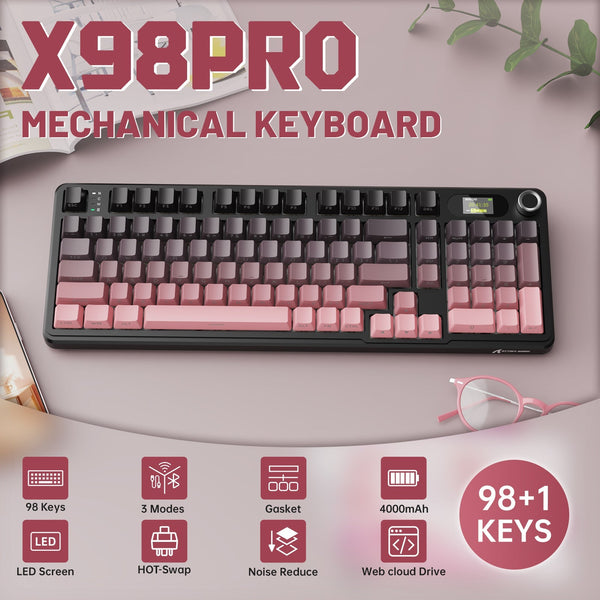 ATTACK SHARK X98PRO Wireless Gaming Keyboard - Bear Hugs