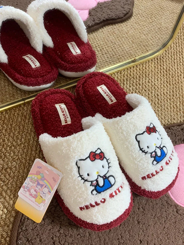 Hello Kitty Crimson Comfort Lounge Slippers
