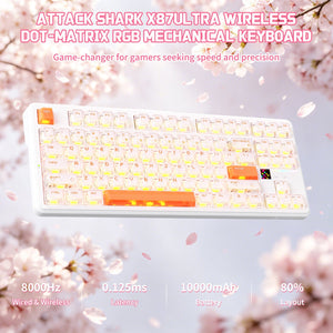 ATTACK SHARK X87 ULTRA Wireless Mechanical Keyboard With 8K Wireless Receiver - Bear Hugs