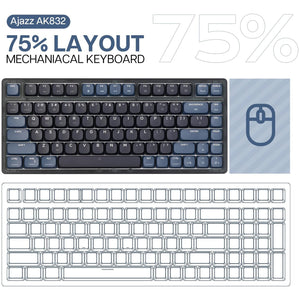 ATTACK SHARK x AJAZZ AK832 Mechanical Keyboard - Bear Hugs
