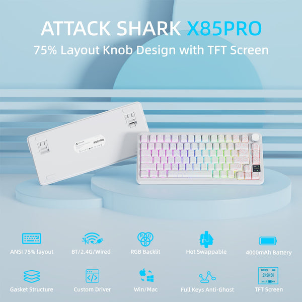 ATTACK SHARK X85 PRO QMK Mechanical Keyboard