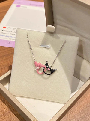 My Melody and Kuromi Hook Together Necklace - Bear Hugs