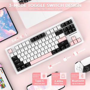 ATTACK SHARK M87 Wireless Mechanical Keyboard - Bear Hugs