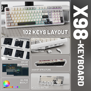 ATTACK SHARK X98 Wireless Mechanical Keyboard