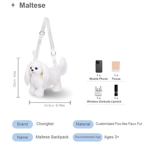 Chongker Realistic Maltese Shoulder Bag - Bear Hugs