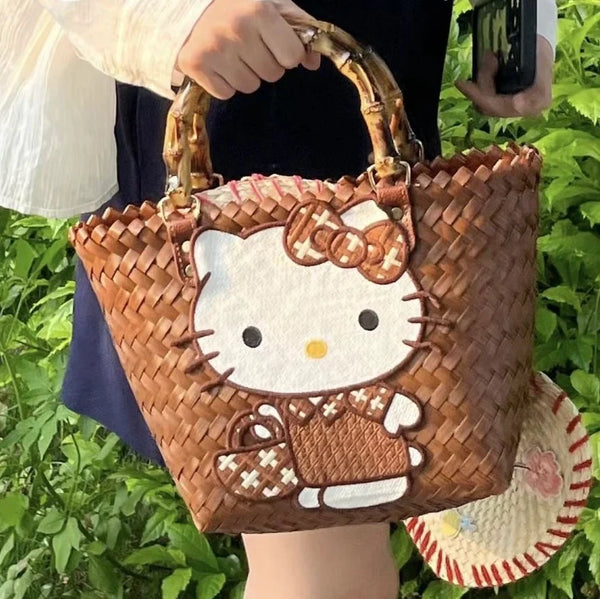 Hello Kitty Limited Edition Woven Handbag - Bear Hugs