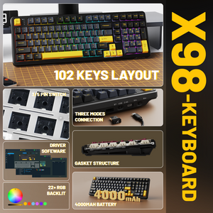ATTACK SHARK X98 Wireless Mechanical Keyboard