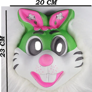 Green Bunny Party Mask