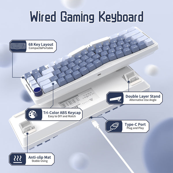 ATTACK SHARK x AJAZZ AKS068 Alice Mechanical Keyboard