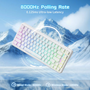 ATTACK SHARK X82PRO HE Wireless Rapid Trigger Gaming Keyboard Magnetic Switch - Bear Hugs