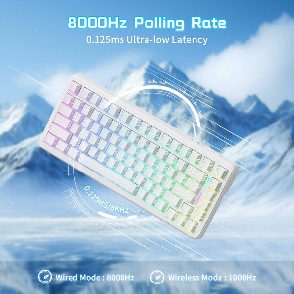 ATTACK SHARK X82PRO HE Wireless Rapid Trigger Gaming Keyboard Magnetic Switch - Bear Hugs