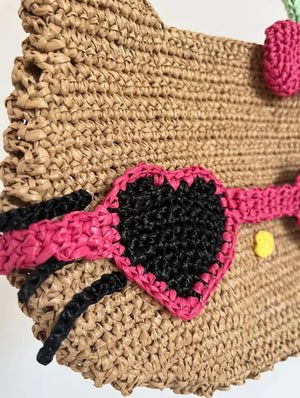 Hello Kitty Raffia Resort Crochet Tote Bag
