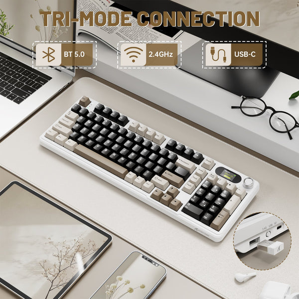 ATTACK SHARK X98PRO Wireless Gaming Keyboard - Bear Hugs