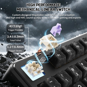 ATTACK SHARK X87 ULTRA Wireless Mechanical Keyboard With 8K Wireless Receiver - Bear Hugs