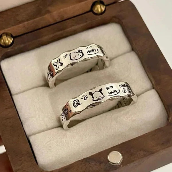 Sanrio Sterling Silver Graffiti Ring - Bear Hugs