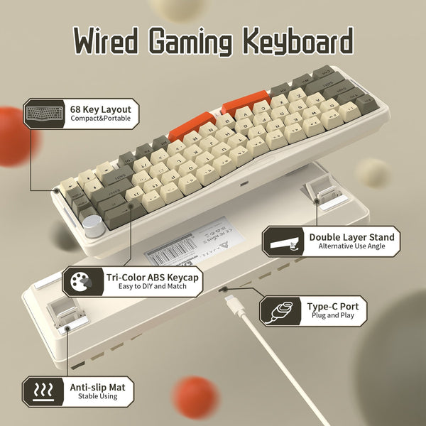 ATTACK SHARK x AJAZZ AKS068 Alice Mechanical Keyboard