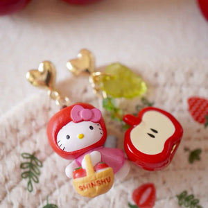 Hello Kitty Apple Theme Deluxe Earrings