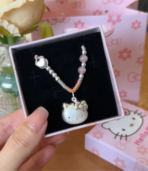 HelloKitty Silver Charmsilver Necklace - Bear Hugs