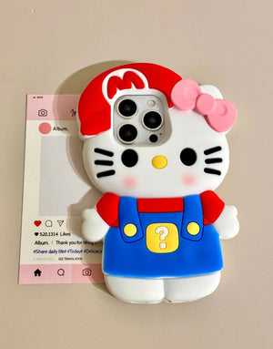 Hello Kitty x Super Mario Phone Case - Bear Hugs