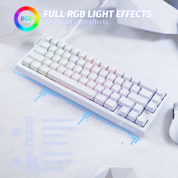 ATTACK SHARK X68 HE Rapid Trigger Keyboard Magnetic Switch - Bear Hugs