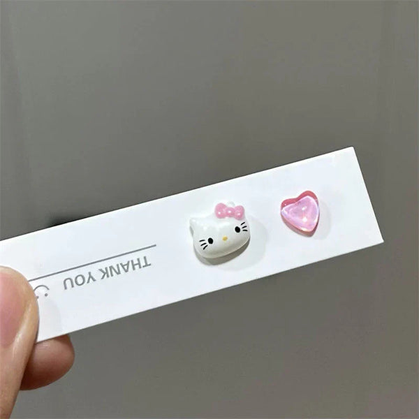 Hello Kitty Pink Heart Stud Earrings - Bear Hugs