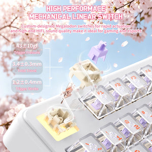 ATTACK SHARK X87 ULTRA Wireless Mechanical Keyboard With 8K Wireless Receiver - Bear Hugs
