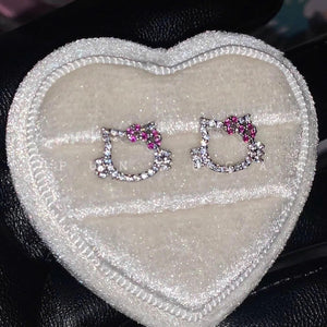 Sparkling HelloKitty Whisper Ear Cartilage Clips