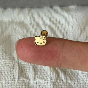 Hello Kitty Titanium Steel Cartilage Earrings
