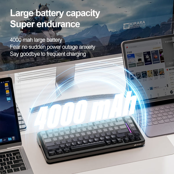 ATTACK SHARK M86 Tri-mode Gasket Mechanical Keyboard - Bear Hugs