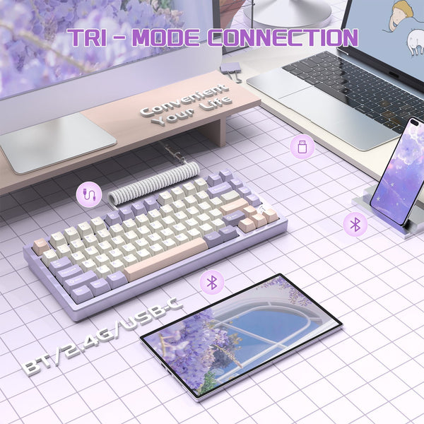 ATTACK SHARK X75 Full Aluminum Keyboard - Bear Hugs
