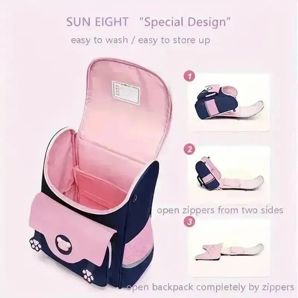 3D Cat Themed Burden Reducing Waterproof Backpack - Bear Hugs