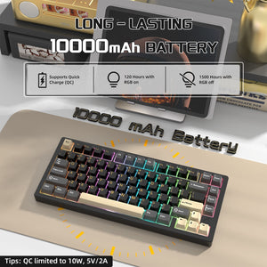 ATTACK SHARK X75 Full Aluminum Keyboard - Bear Hugs